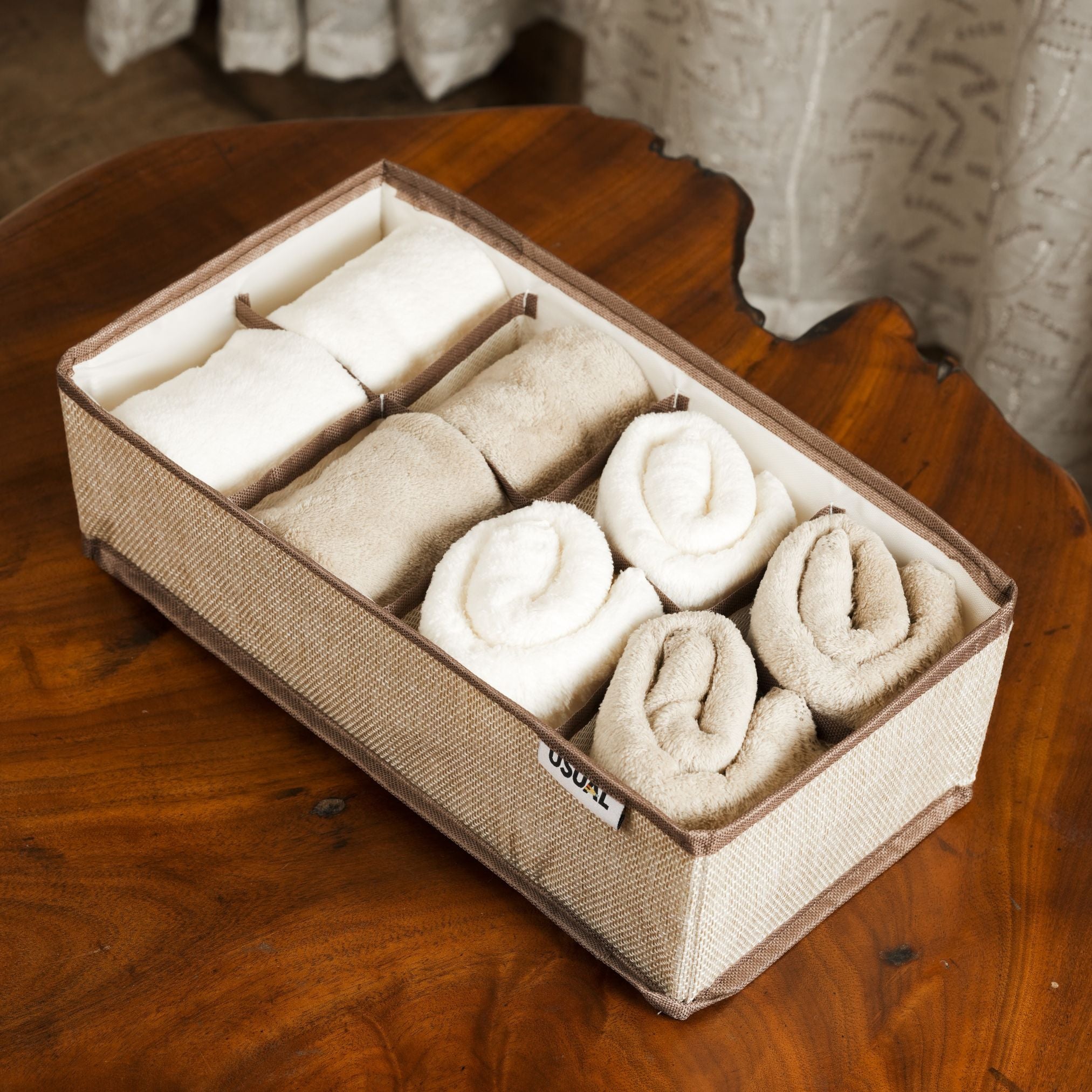 8-Pocket Linen Drawer Organizer