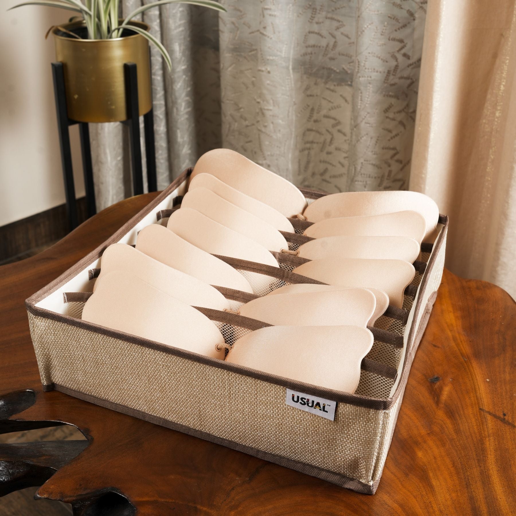 7-Pocket Linen Drawer Organizer