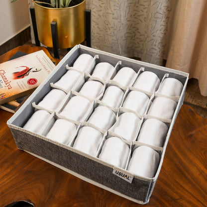 20-Pocket Linen Drawer Organizer