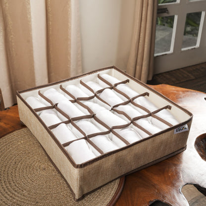 20-Pocket Linen Drawer Organizer