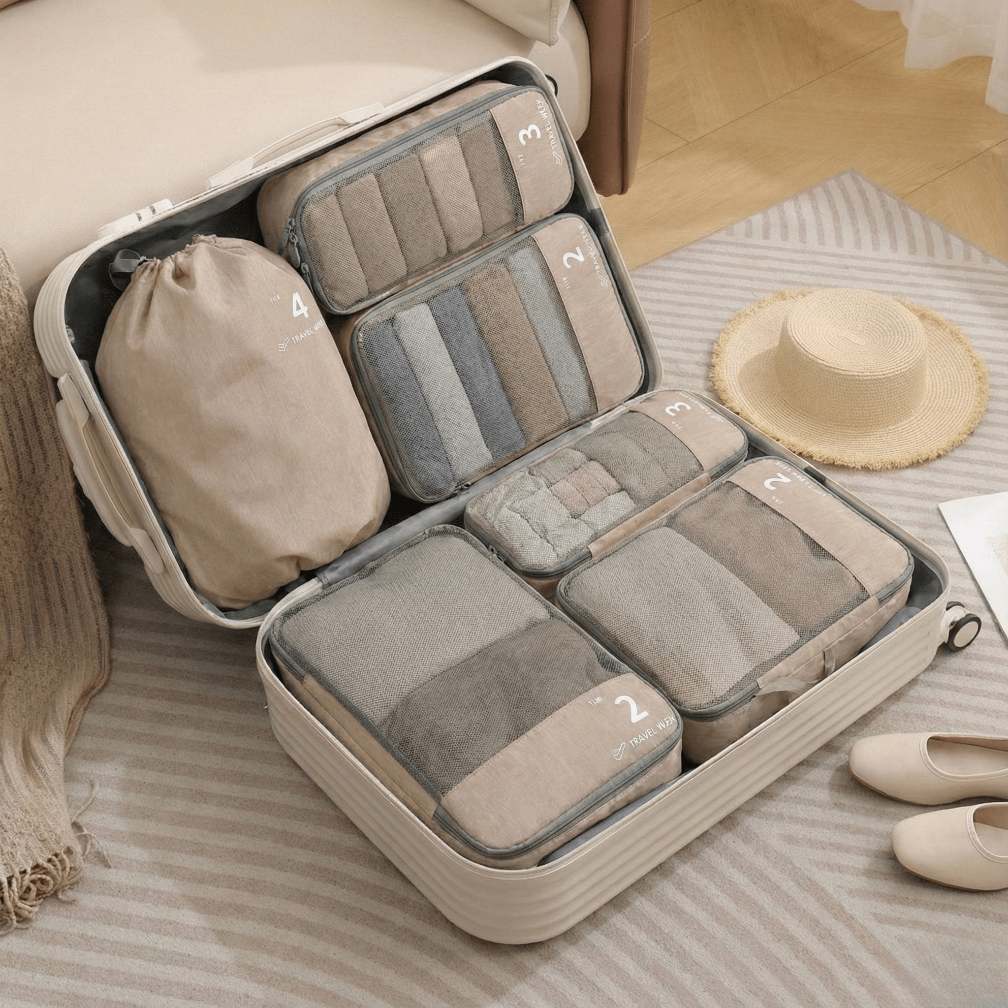 Compression Packing Cubes (Set of 6pcs)