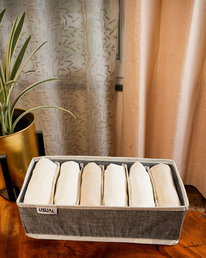 6-Pocket Linen Drawer Organizer