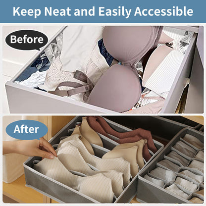 Premium Foldable Drawer Organizer 4pc Set