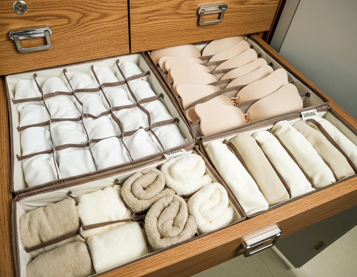 Premium Drawer Organizer 4pc Set